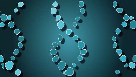 animación de cadenas de adn en fondo gris