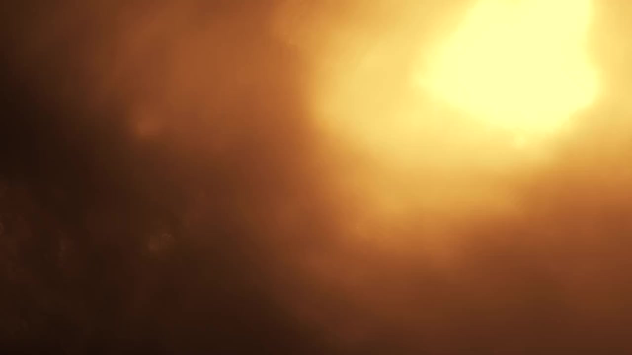 Abstract Golden Light Leaks and Glowing Particles