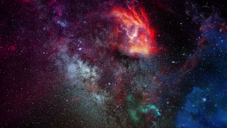 nubes de nebulosa de 4k fusionadas en una en el gran universo