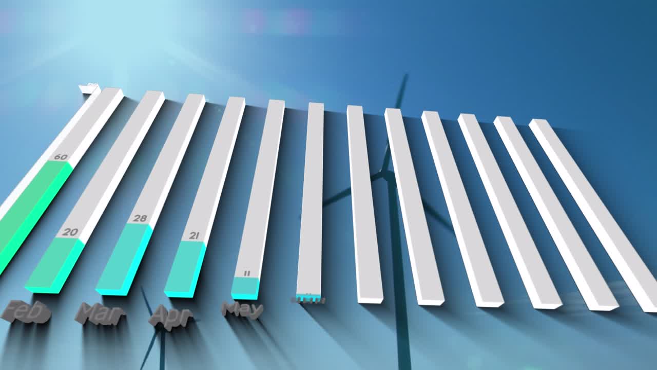 Animation of text with globe and network of connections