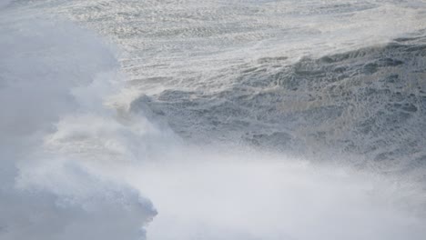 giant waves breaking , close up, stormy giant day, ocean madness