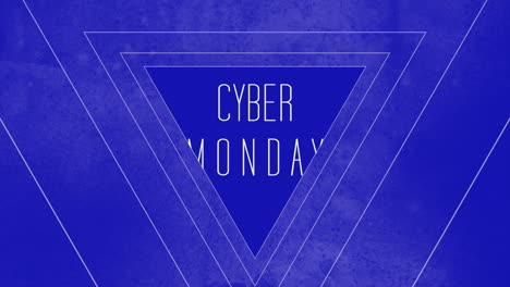 Cyber-Monday-with-neon-blue-triangles-on-gradient