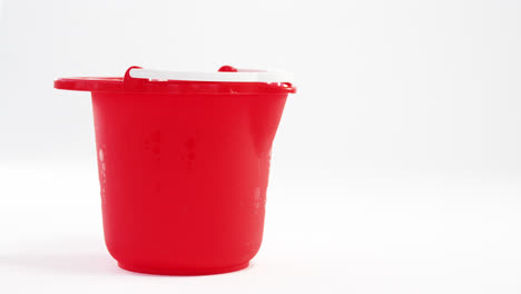 close-up of plastic bucket