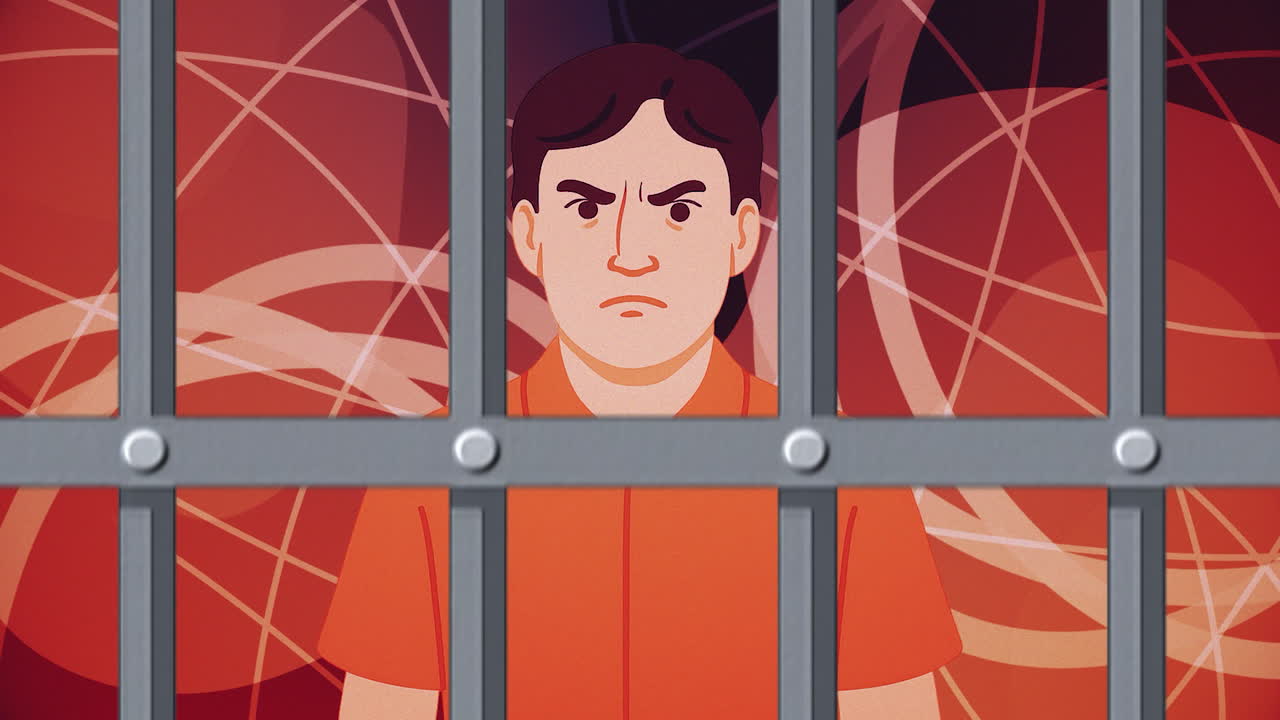 감옥에 있는 남자