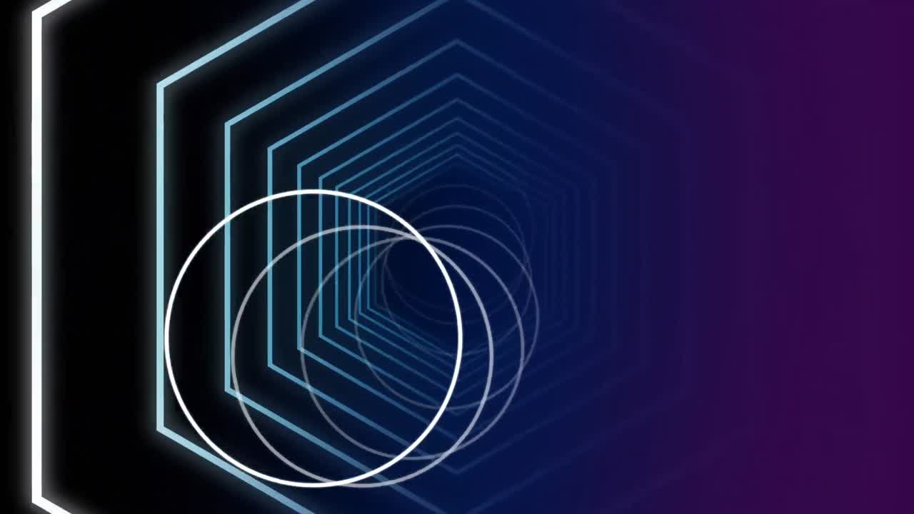 내부에 많은 원이 있는 헤자곤 터널. 그들은 크기를 바 ⁇ 니다.