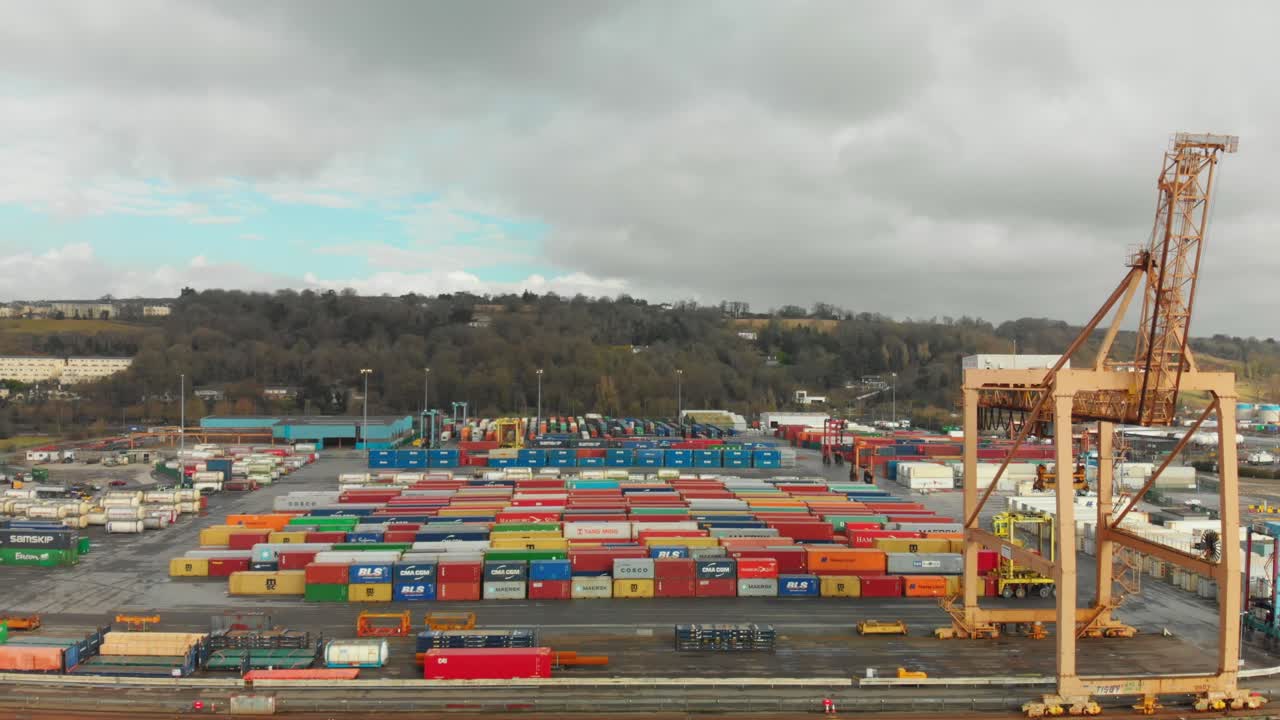 paisaje de la industria portuaria