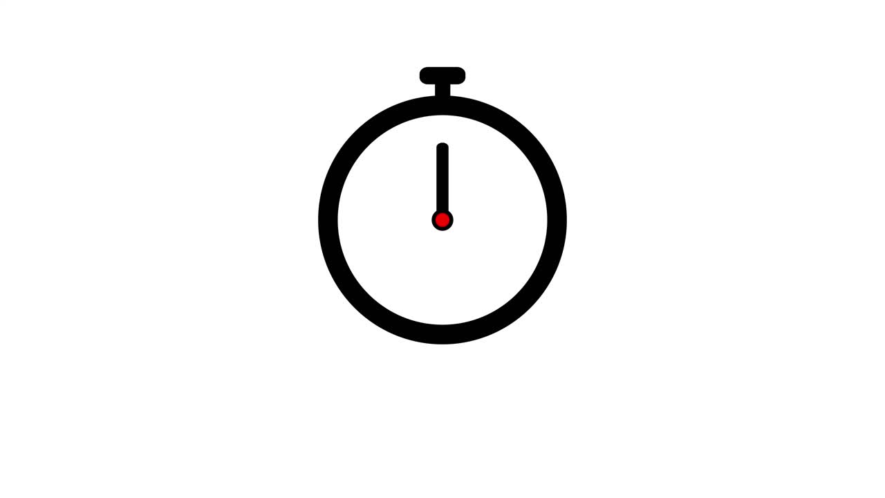 Animated Clock Icon with Save Your Time Text Concept