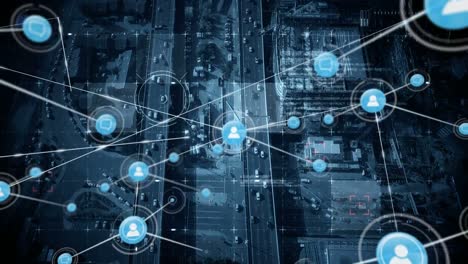 connectors moving on the city