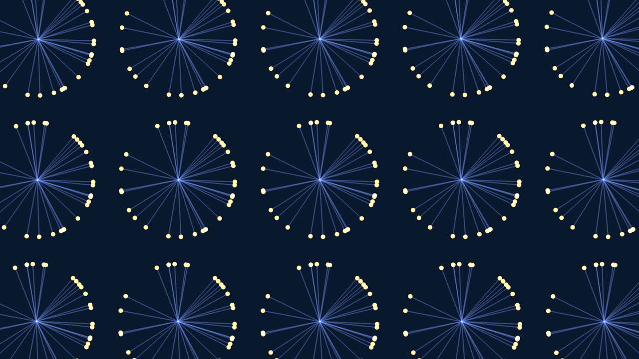 círculos y líneas en zigzag un patrón dinámico azul y blanco