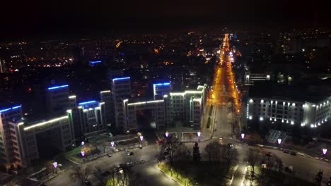 freedom square (kharkiv) night lights of derzhprom