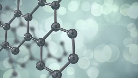 Animation-of-micro-of-molecules-models-over-grey-background