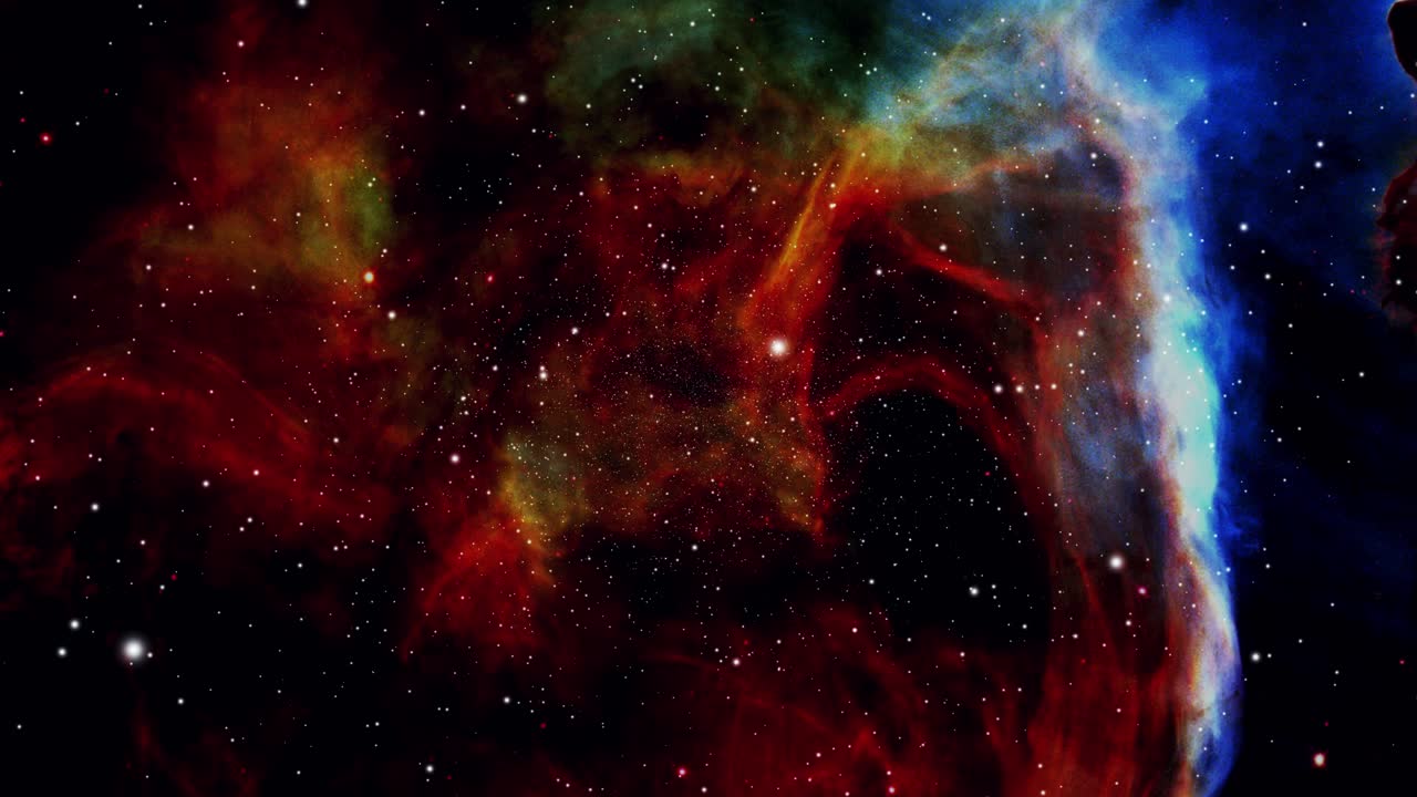 nubes nebulosas de colores en forma de águilas en el universo
