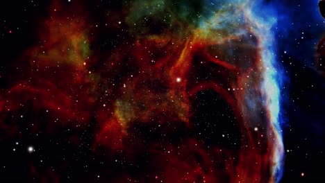 nubes nebulosas de colores en forma de águilas en el universo