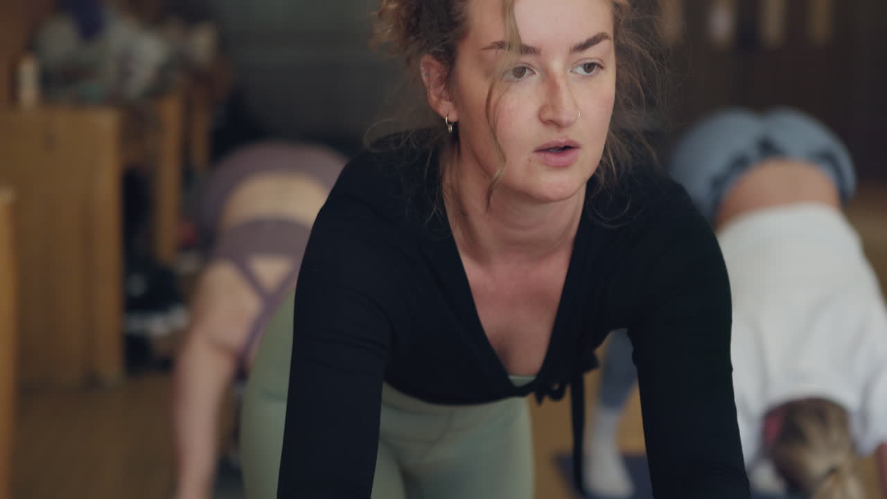 Woman doing yoga exercise