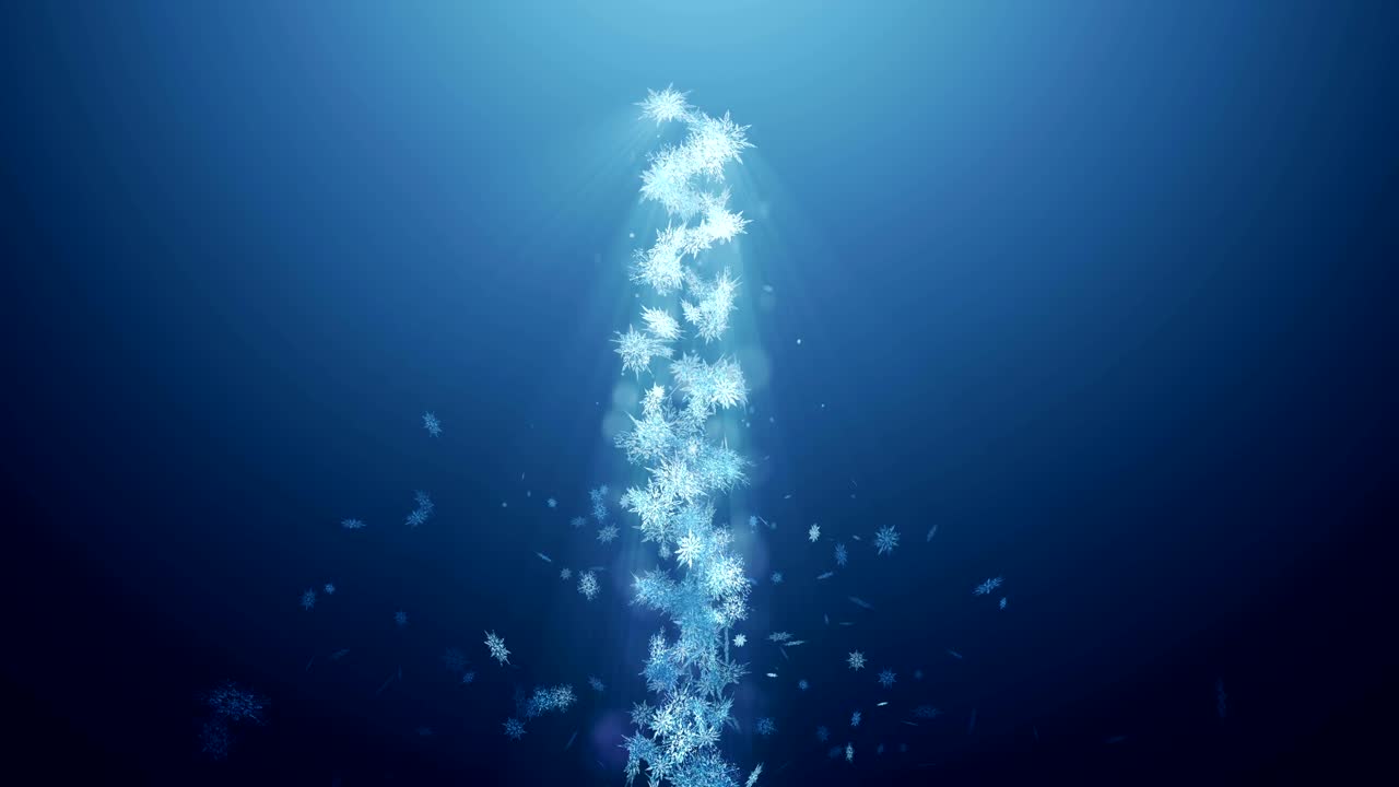 아름다움의 눈송이와 함께 반이는 겨울의 상징, 스핀 눈에서 소용돌이, 겨울 패턴, 아름다움 춤추는 눈송이, 추상적인 루프 애니메이션.