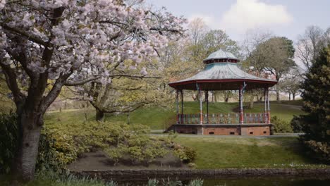 band stand in spring blossom park