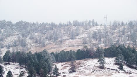 Pintoresco-Paisaje-Montañoso-En-Boulder-Colorado,-Montañas-Rocosas-En-La-Nieve