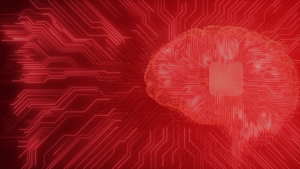 Digital brain shield animation ai powered cybersecurity artificial intelligence data mining deep