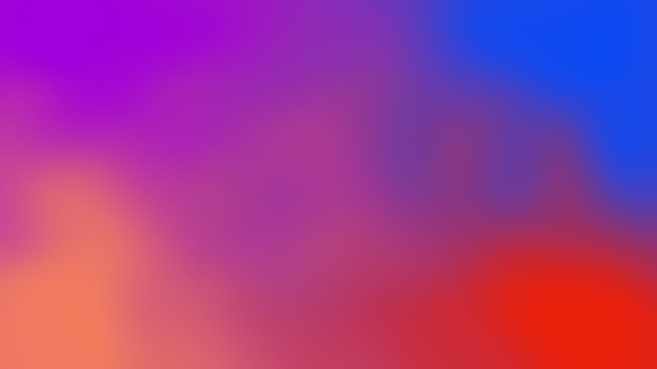 animación de vibrantes formas abstractas púrpuras, azules y naranjas en movimiento