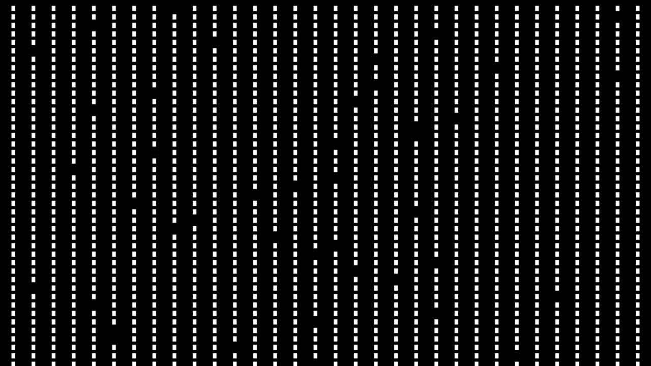 Abstract Digital Pattern of Falling White Dashed Lines