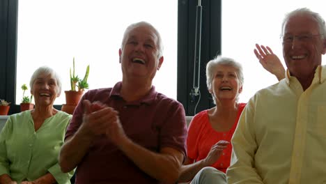 Senior-citizen-practicing-laughter-yoga