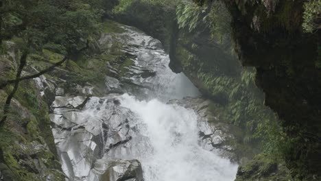 Christie-falls-in-Fiordland,-New-Zealand