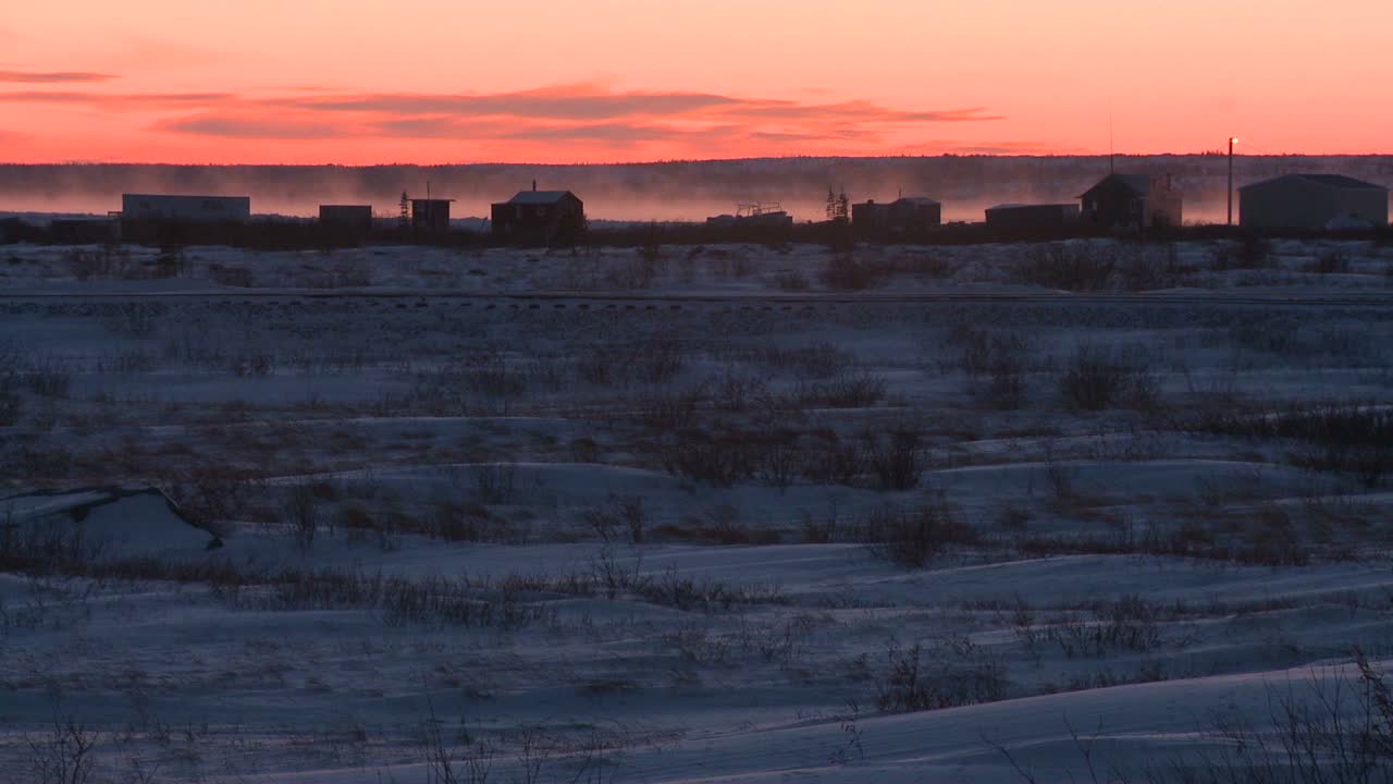 처칠 매니토바 1의 허드슨 베이 정착지의 오두막과 오두막