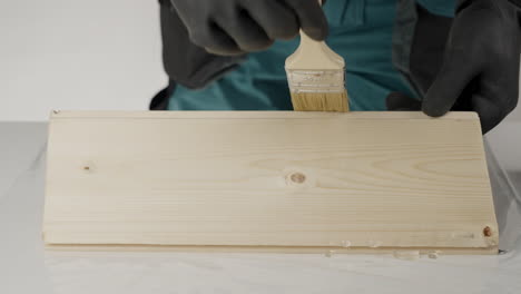 painting a wooden board