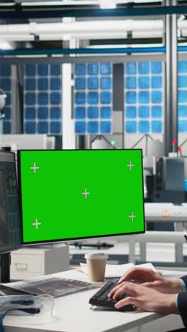 vertical video solar panel specialist uses green screen and oversees manufacturing strategy