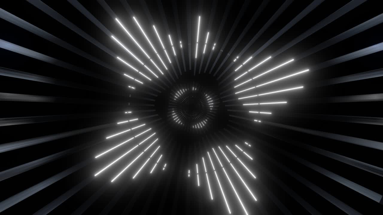 추상적인 반이는 네온 터널