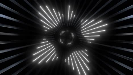 túnel de neón brillante y abstracto