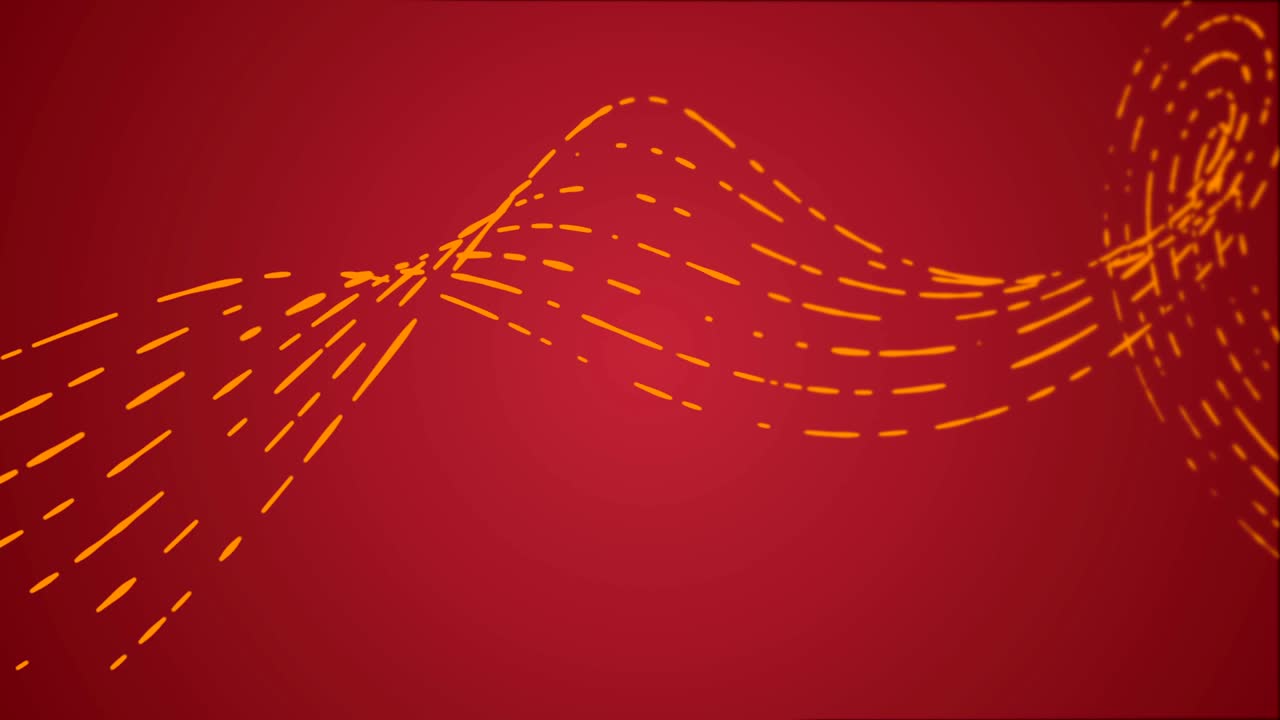 추상적인 네온 밝은 깨진 선 배경 루프 빨간 오렌지