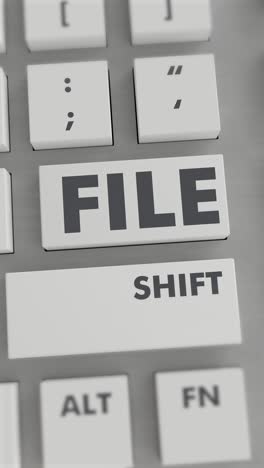 file button pressing on keyboard vertical video
