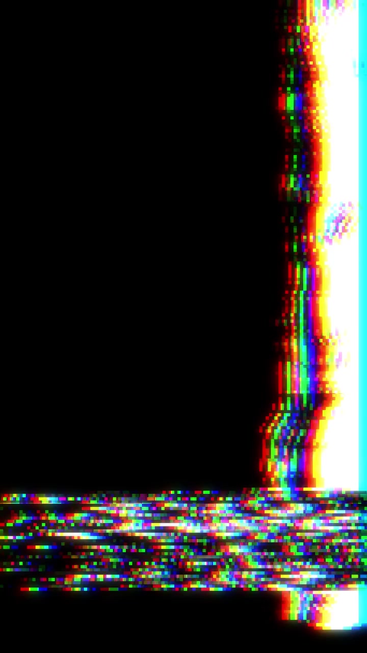Black white digital fragmentation glitch background blocks digital tearing heavy distortion deep
