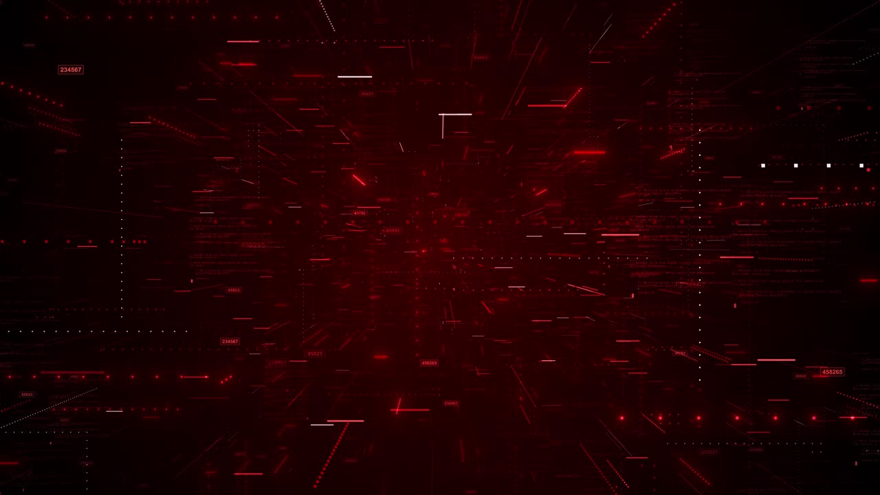 Digital binary code animation computer programming floating data charts graphs analytical futuristic