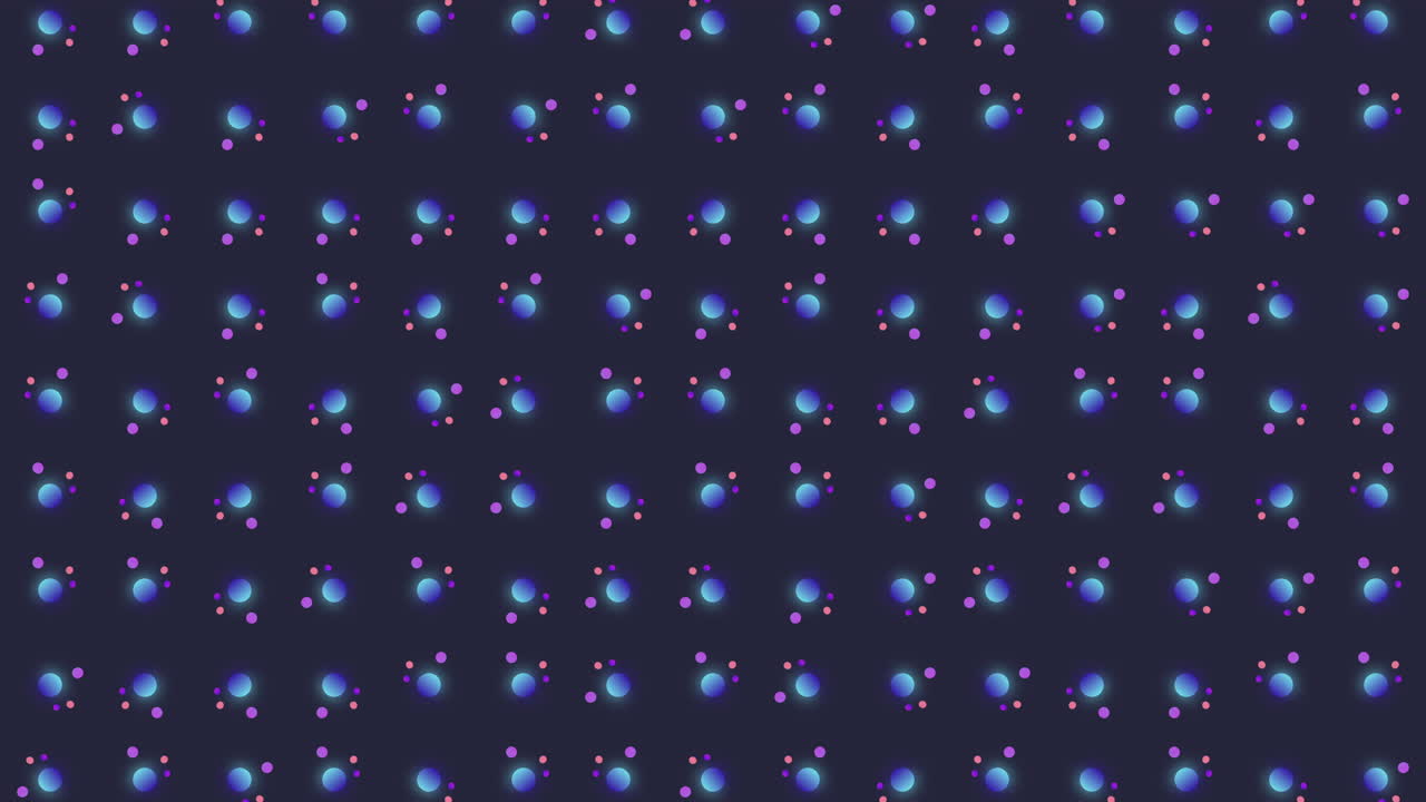 Orbiting Planets or Atoms Background in Multi Color : Fully Loopable