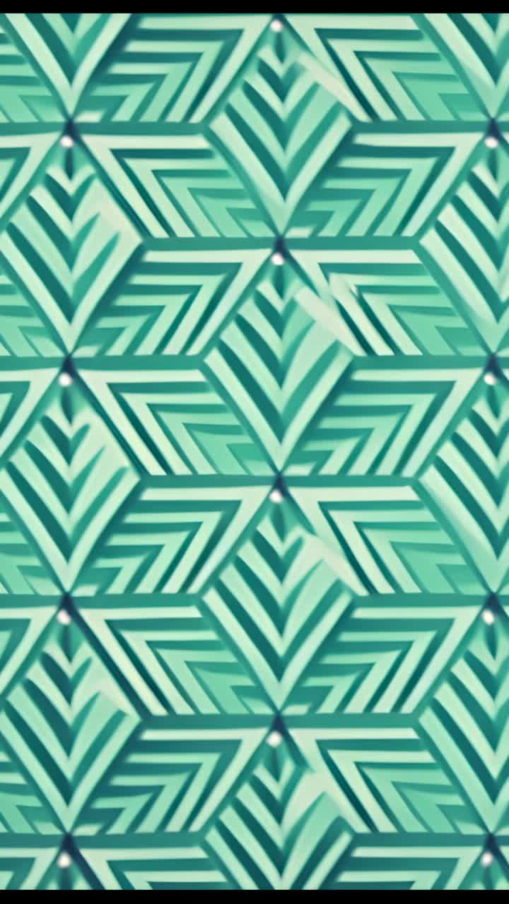 Vertical video: Showing pattern shifting with ghosting then fading on backdrop hexagonal star motif