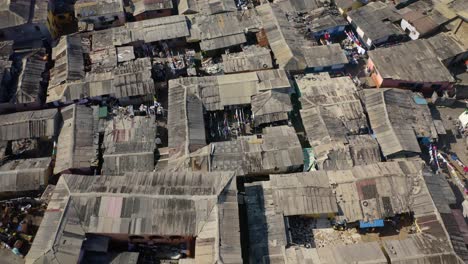 Aerial-view-of-slum-area,-Jamesown-Ghana