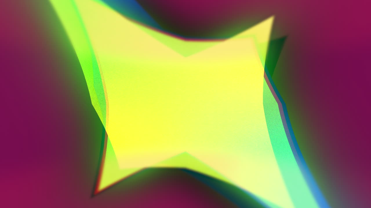 Multicolour 4K looping gradient background with subtle movement and maroon background. Spike star shape ebbing and moving organically.