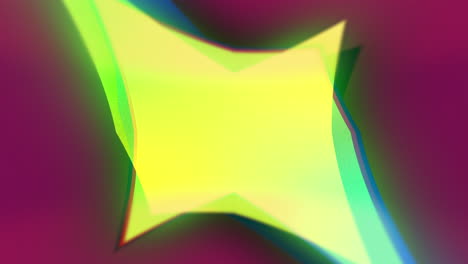 multicolour 4k looping gradient background with subtle movement and maroon background. spike star shape ebbing and moving organically.