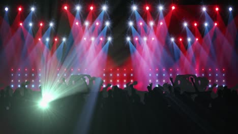animación de personas bailando sobre luces en un lugar de clubes