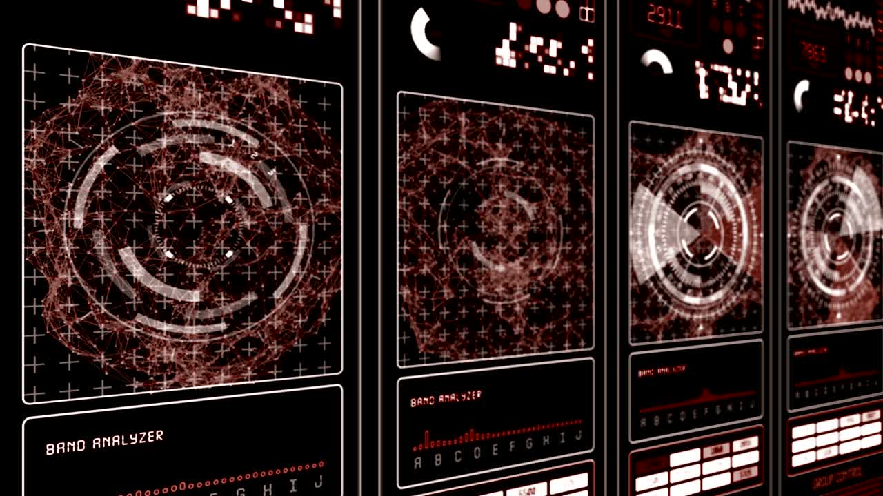 HUD Futuristic technological interface background - brown gamma