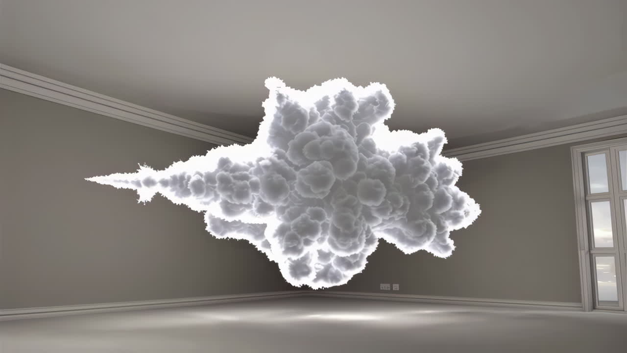 nube abstracta en el interior moderno