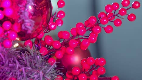 close-up of the christmas decoration of a christmas tree