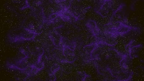 impresionante nebulosa púrpura y negra llena de partículas brillantes en el espacio