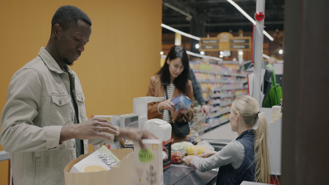 Grocery Shopping at a Supermarket