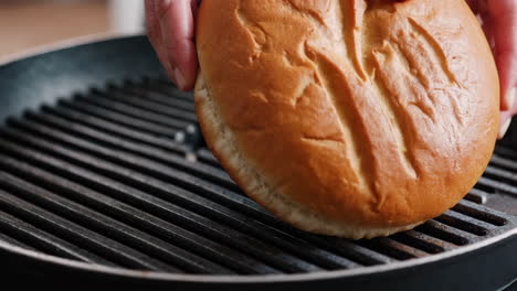 Grilling a Burger Bun