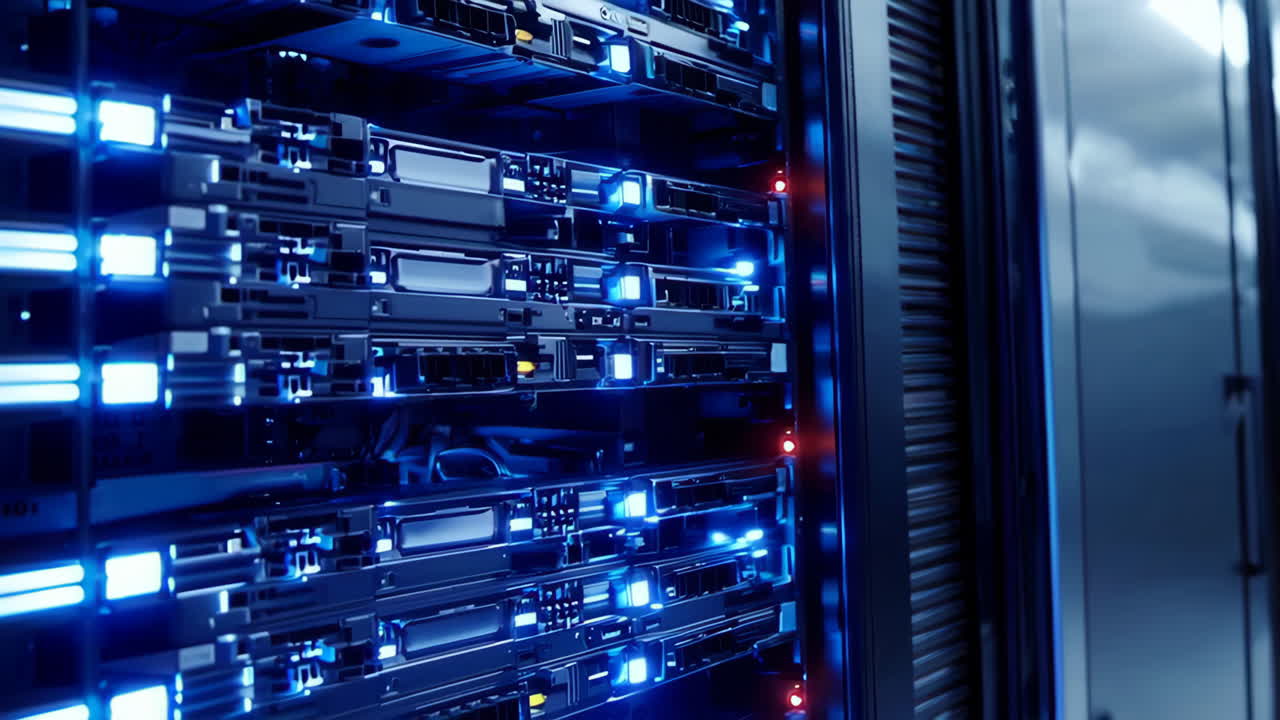 rack de servidor en un centro de datos