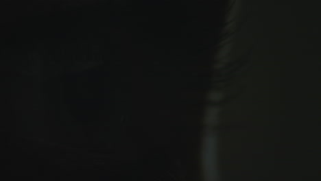 ojos, visión y oscuridad con un ojo de mujer