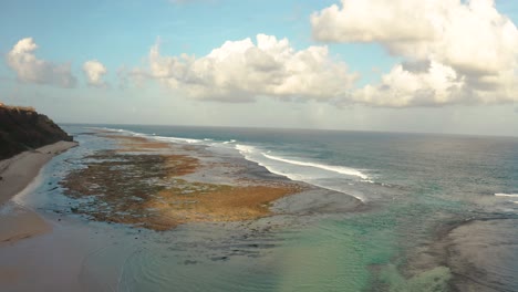 Bali-Indonesia-Pandawa-beach,-colorful-sand-and-rocks